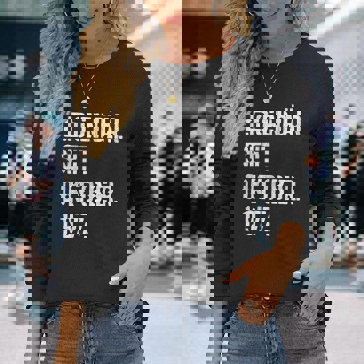 46 Geburtstag Geschenk 46 Jahre Legendär Seit Oktober 1977 Langarmshirts Geschenke für Sie