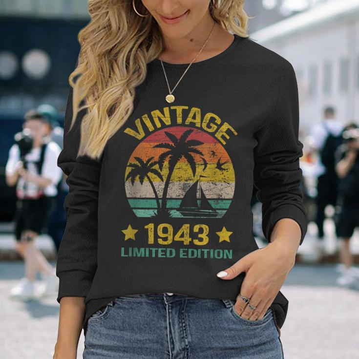 80 Years Old Vintage 1943 Limited Edition 80Th Birthday Long Sleeve T-Shirt Gifts for Her