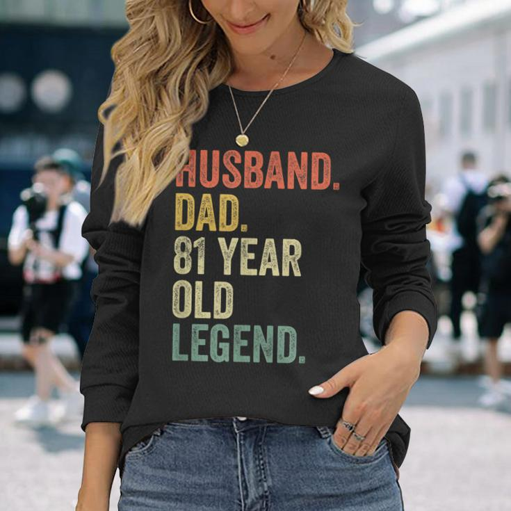 81St Birthday For Men Vintage Dad 1939 81 Long Sleeve T-Shirt Gifts for Her