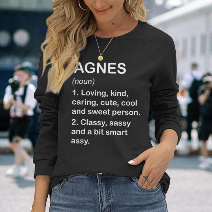 Agnes Definition Personalized Custom Name Loving Kind Long Sleeve T-Shirt Gifts for Her