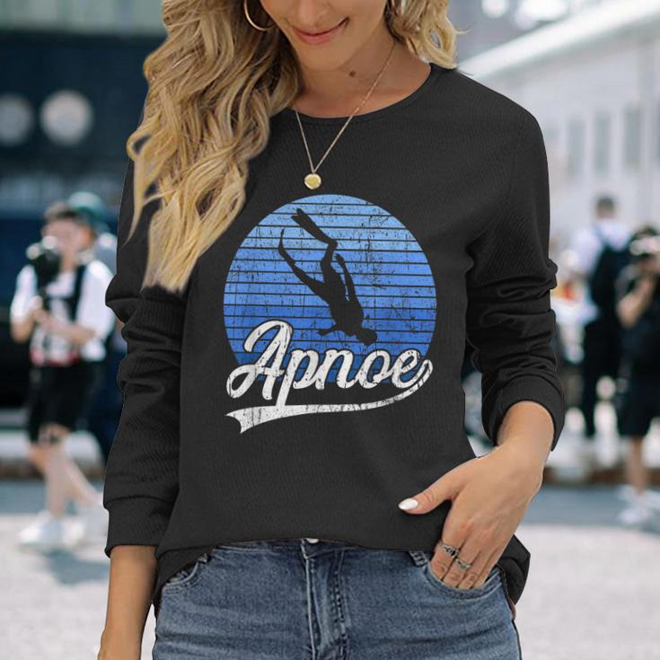 Apnoetauchen Freitauchen Retro Tauchen Gerätetauchen Vintage Langarmshirts Geschenke für Sie