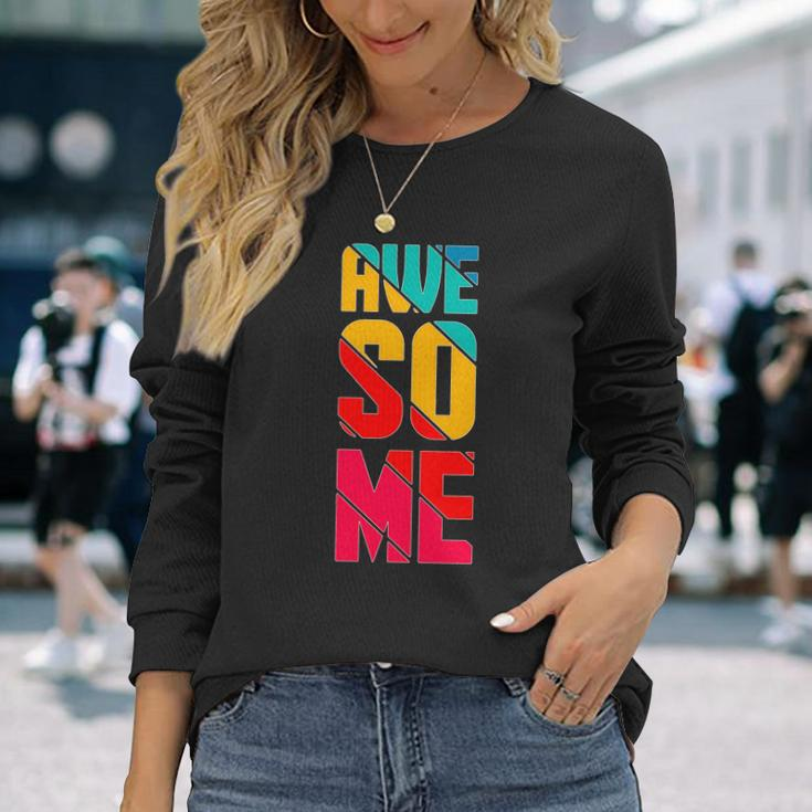 Awesome Broken Letters Long Sleeve T-Shirt Gifts for Her