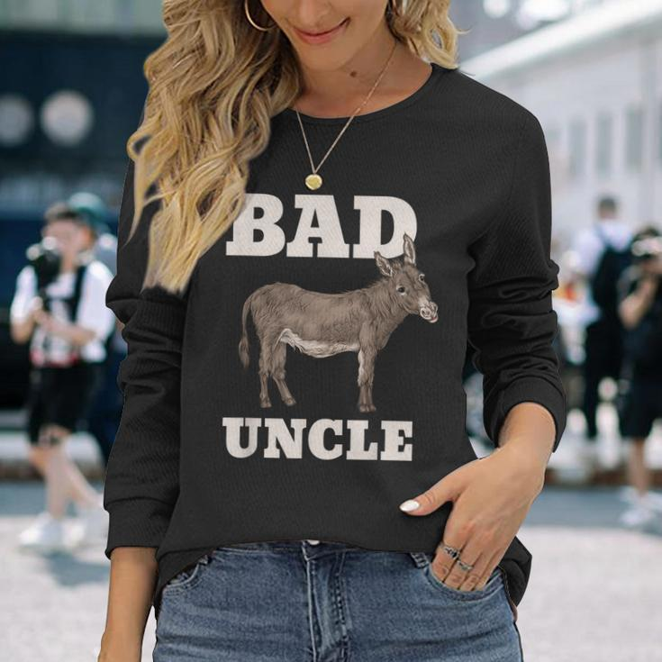 Badass Uncle Pun Cool Long Sleeve T-Shirt T-Shirt Gifts for Her