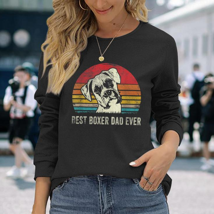 Best Boxer Dad Ever Boxer Dog Dad Fathers Day Long Sleeve T-Shirt Gifts for Her