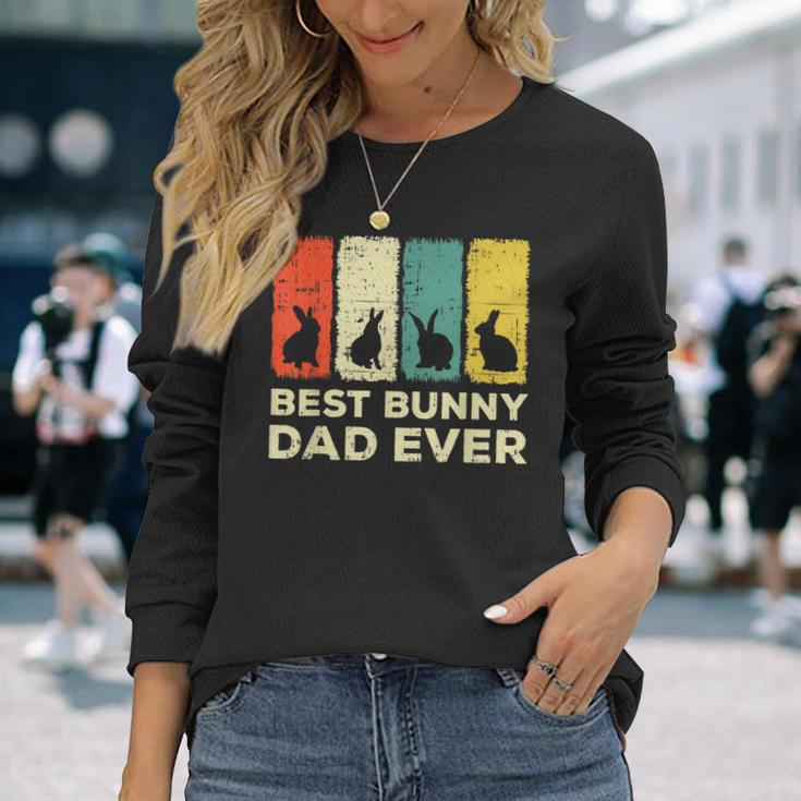 Best Bunny Dad Ever Rabbit Dad Rabbit Bunny Long Sleeve T-Shirt Gifts for Her