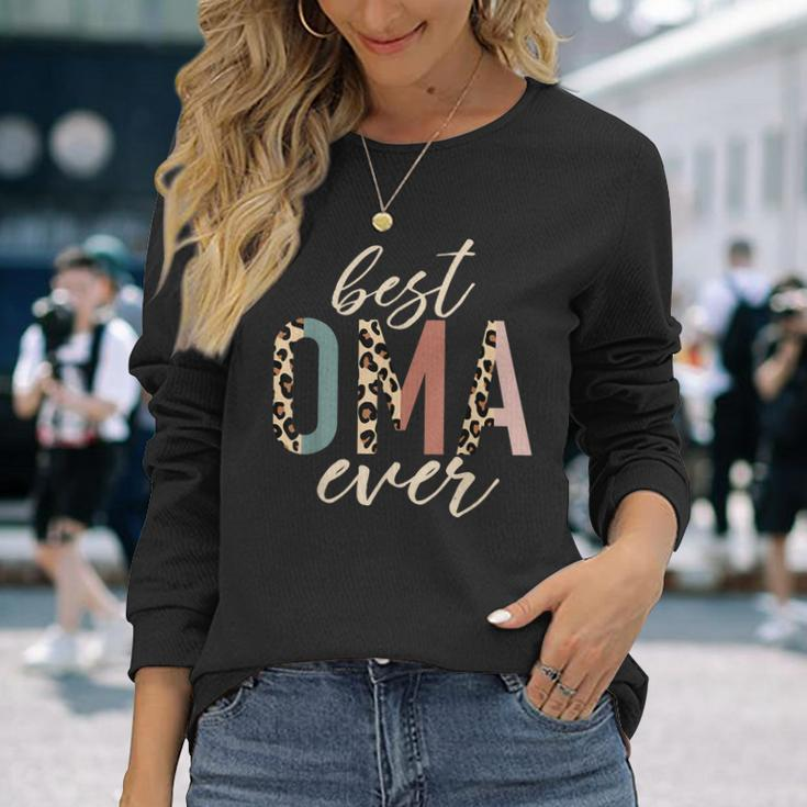 Best Oma Ever Leopard Print Long Sleeve T-Shirt Gifts for Her