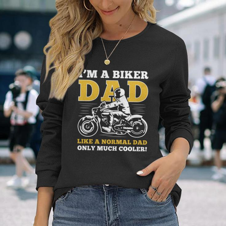 Biker Dad V2 Long Sleeve T-Shirt Gifts for Her