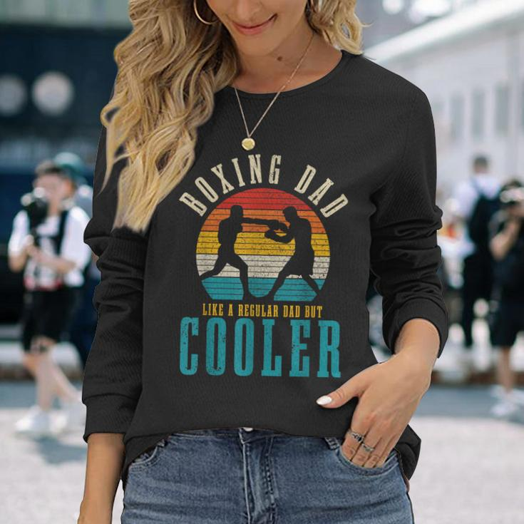 Boxing Dad Like A Regular Dad But Cooler Vintage Boxer Long Sleeve T-Shirt Gifts for Her