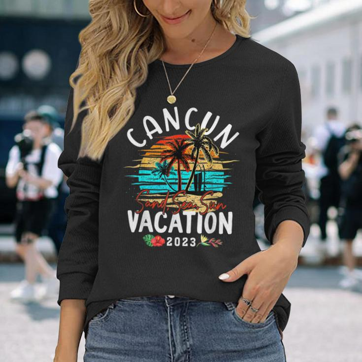 Cancun Mexico Vacation 2023 Matching Group Long Sleeve T-Shirt Gifts for Her