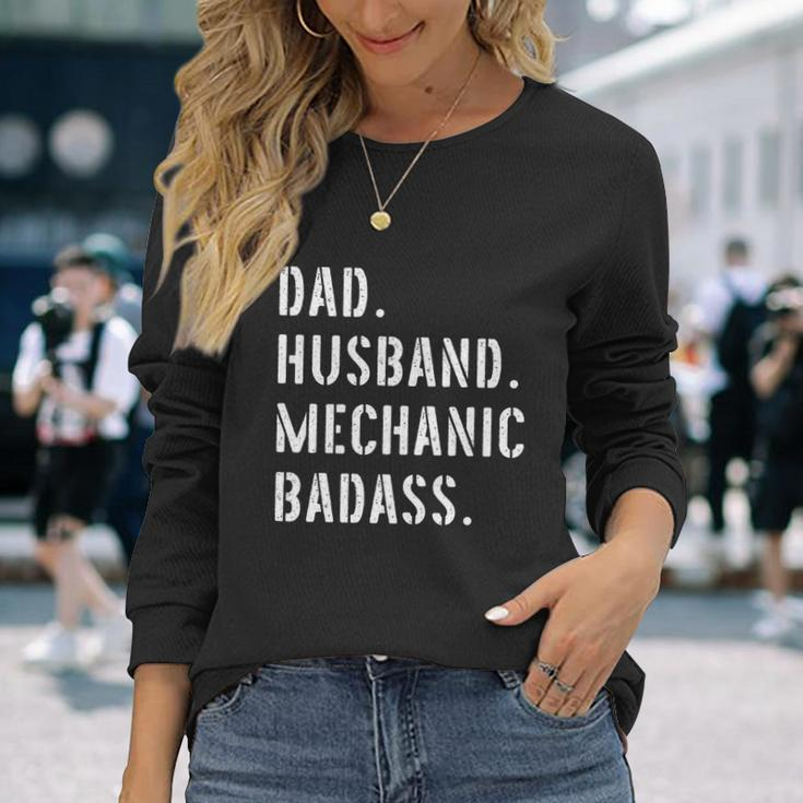 Car Mechanic Dad From Daughter Son Wife Long Sleeve T-Shirt Gifts for Her