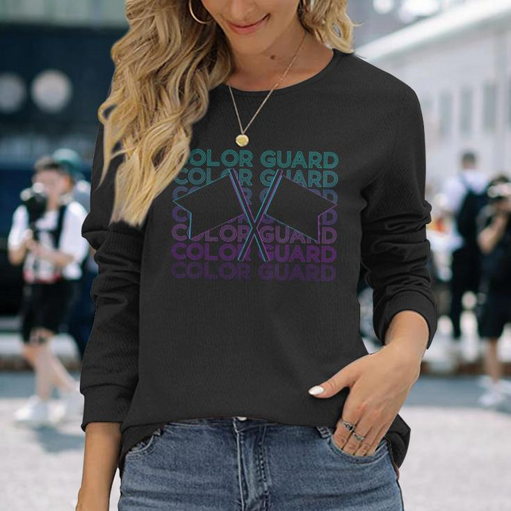Color Guard Colour Guard Retro Long Sleeve T-Shirt T-Shirt Gifts for Her