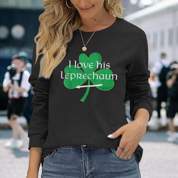 Couples St Pattys Day I Love His Leprechaun Long Sleeve T-Shirt T-Shirt Gifts for Her