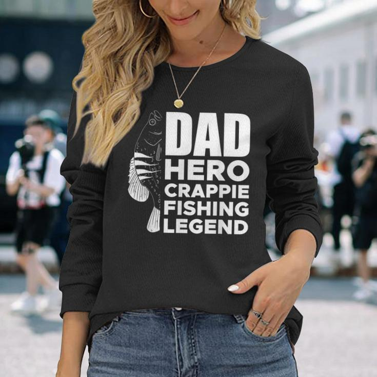 Dad Hero Crappie Fishing Legend Vatertag Langarmshirts Geschenke für Sie