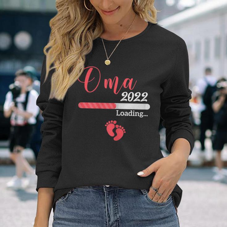 Damen Ich Werde Oma 2022 Langarmshirts, Lustige Verkündung Schwangerschaft Geschenke für Sie