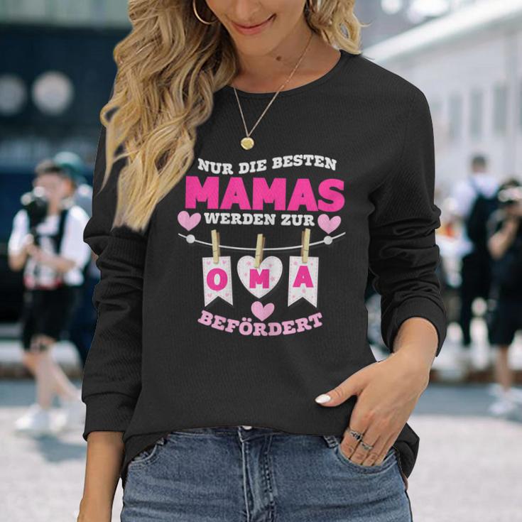 Damen Nur Die Besten Mamas Werden Zur Oma Befördert Langarmshirts Geschenke für Sie