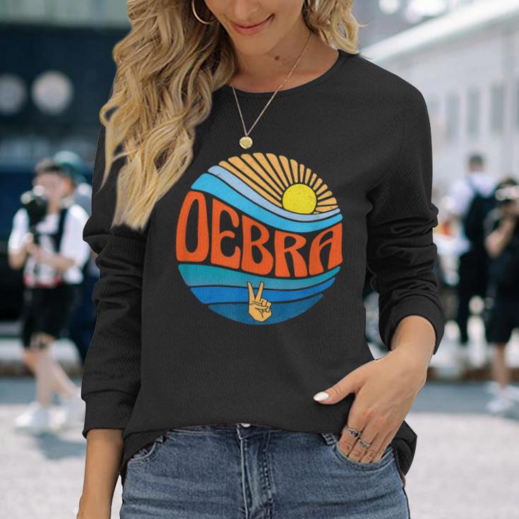 Debra Vintage Sunset Debra Groovy Batikmuster Langarmshirts Geschenke für Sie