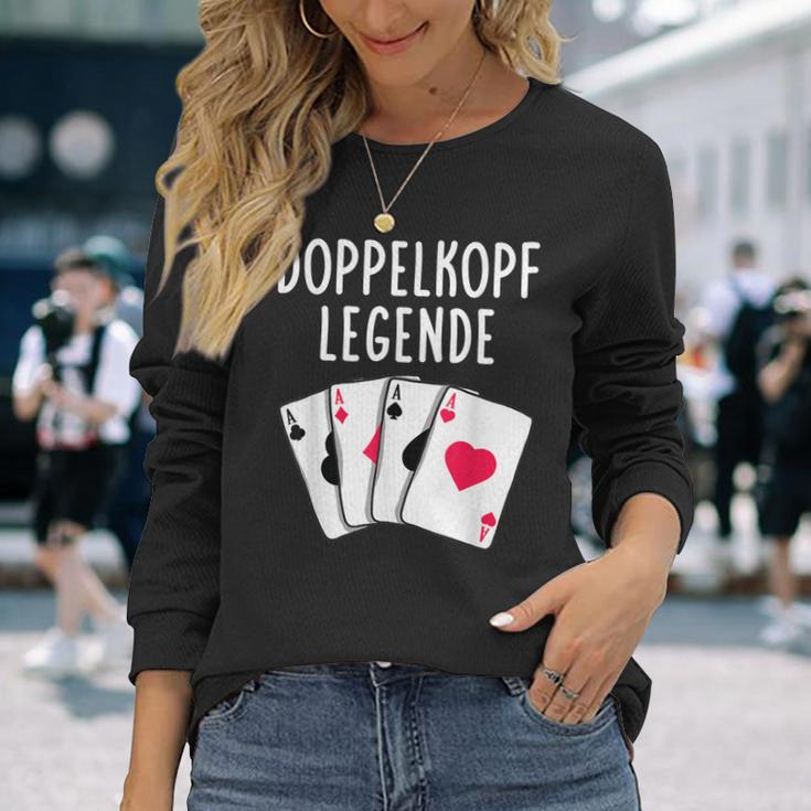 Doppelkopf Legende Spielkarten Langarmshirts Geschenke für Sie