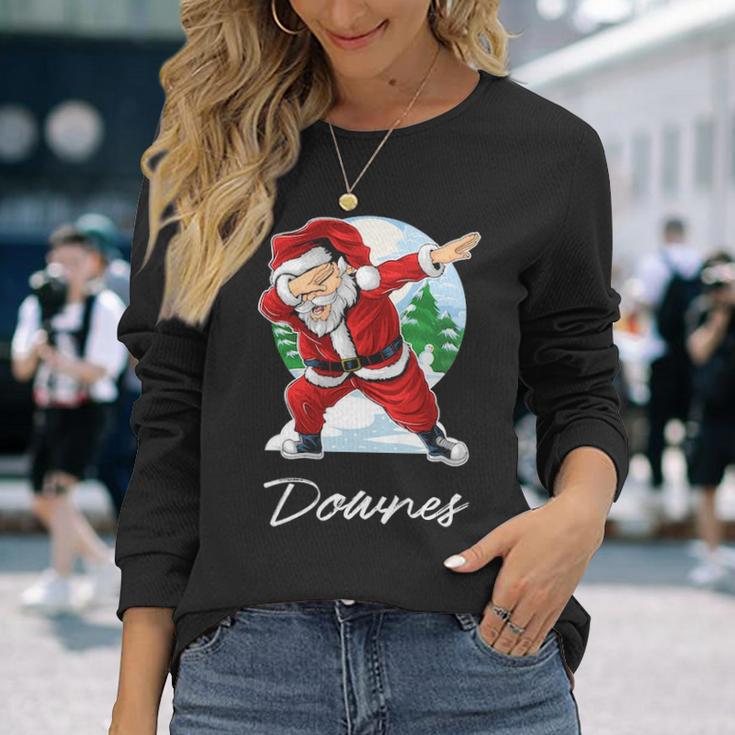 Downes Name Santa Downes Long Sleeve T-Shirt Gifts for Her