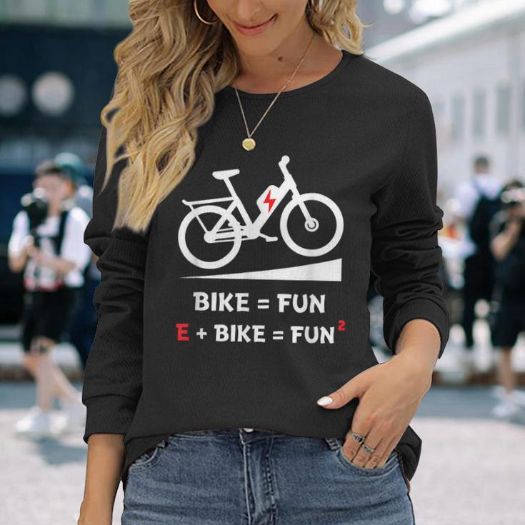 E-Bike Fahrrad E Bike Elektrofahrrad Ebike Spruch Langarmshirts Geschenke für Sie