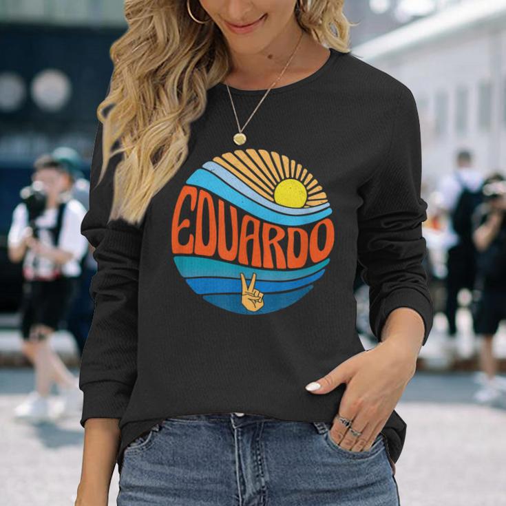 Eduardo Hemd Vintage Sunset Eduardo Groovy Tie Dye Langarmshirts Geschenke für Sie