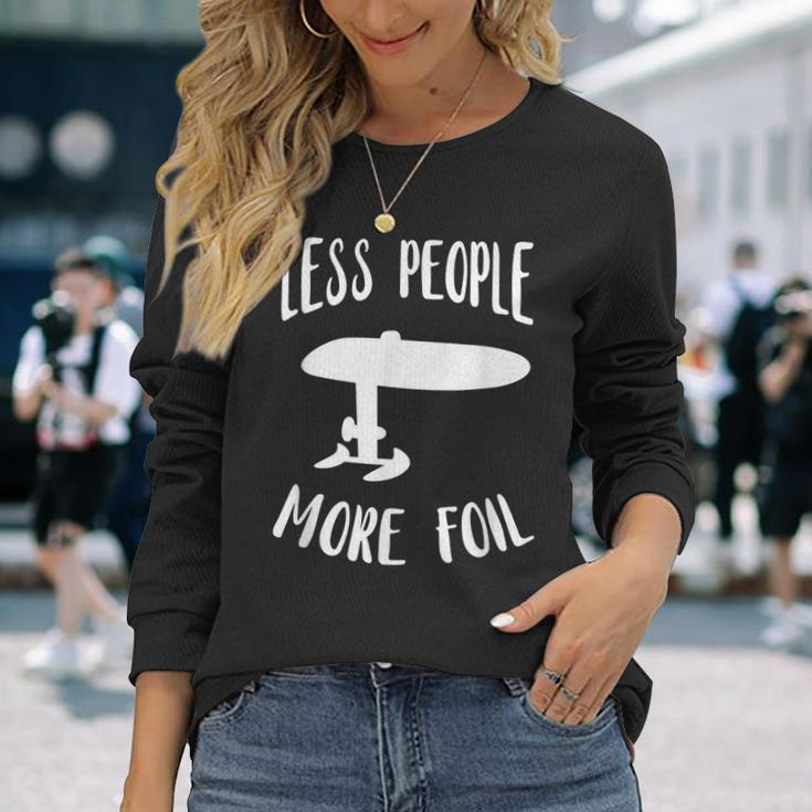 Efoil Less People More Elektrisches Hydrofoil-Surfbrett Langarmshirts Geschenke für Sie