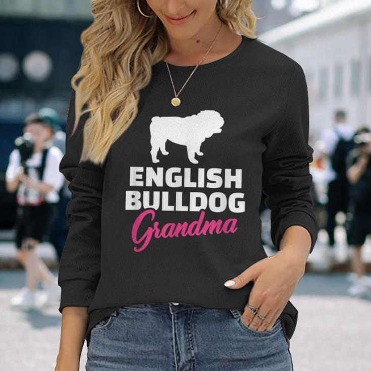 Englische Bulldogge Oma Langarmshirts Geschenke für Sie