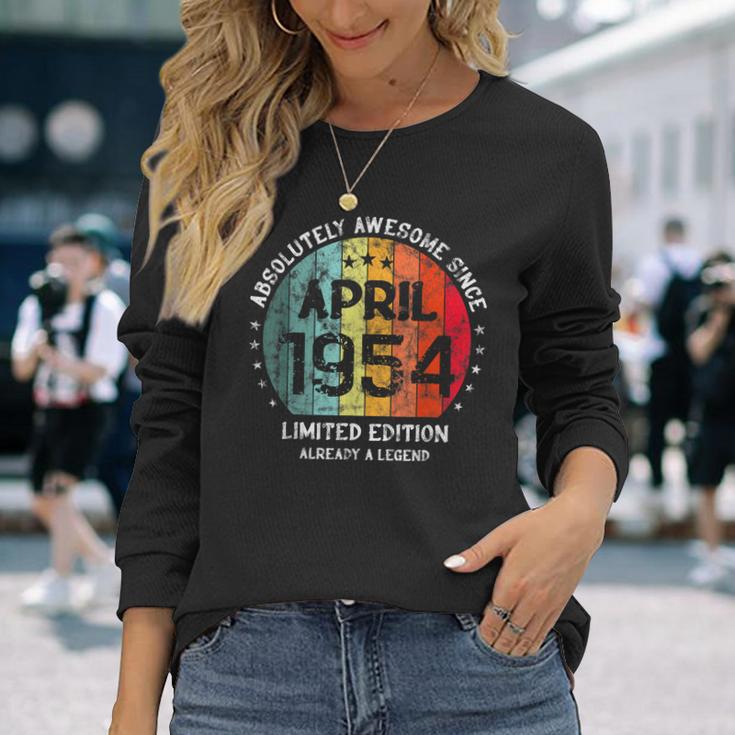 Fantastisch Seit April 1954 Männer Frauen Geburtstag Langarmshirts Geschenke für Sie