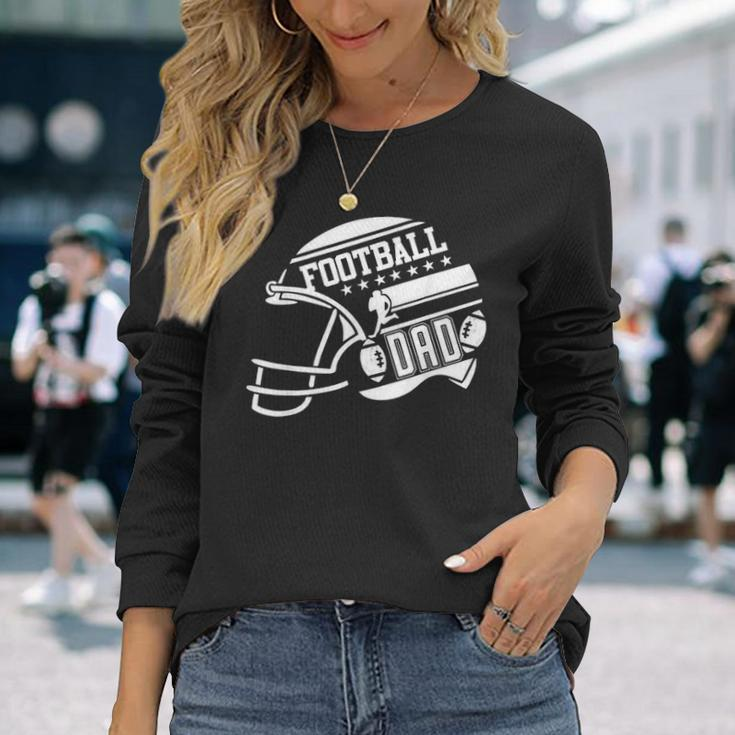 Football Dad Helmet For Men Proud Fathers Day College Season V2 Long Sleeve T-Shirt Gifts for Her