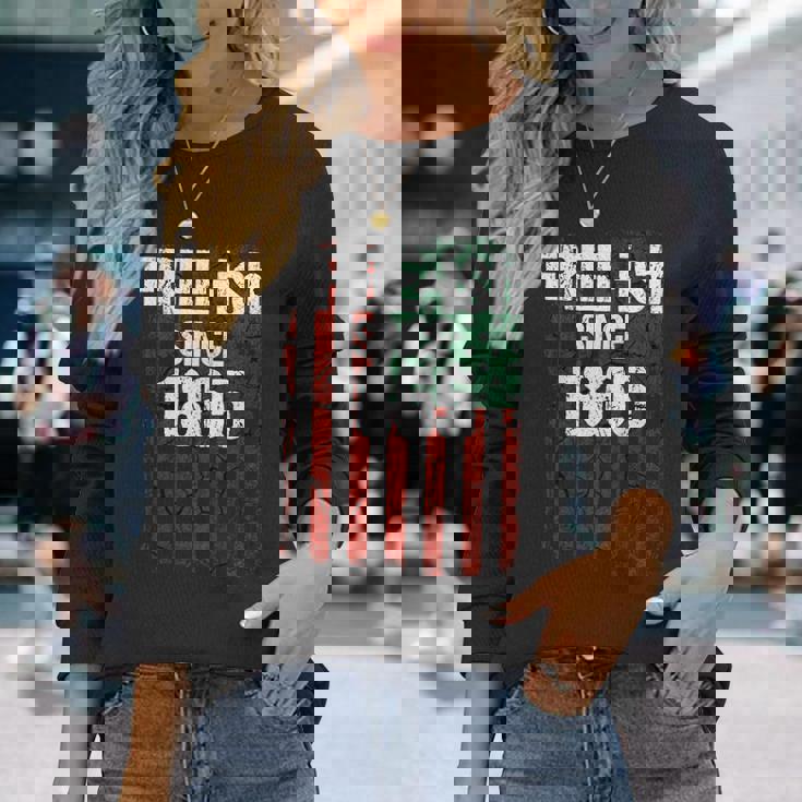 Free-Ish Since 1865 Juneteenth Day Flag Black Pride Tshirt Long Sleeve T-Shirt T-Shirt Gifts for Her
