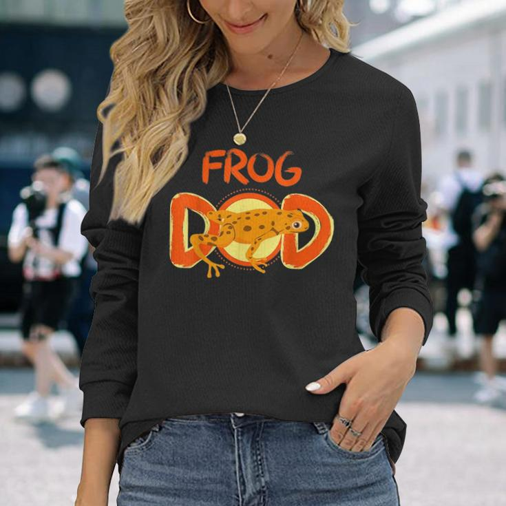 Frog Dad Outfit Costume Daddy Fathers Day Toad Frog Long Sleeve T-Shirt Gifts for Her
