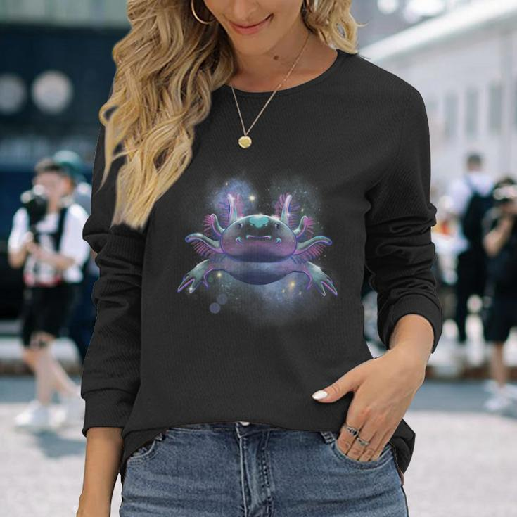 Galaxy Axolotl Weltraumastronaut Mexikanischer Salamander Langarmshirts Geschenke für Sie