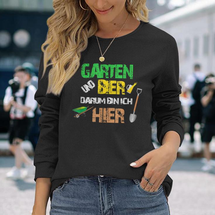 Garten Und Bier Darum Bin Ich Hier Langarmshirts Geschenke für Sie