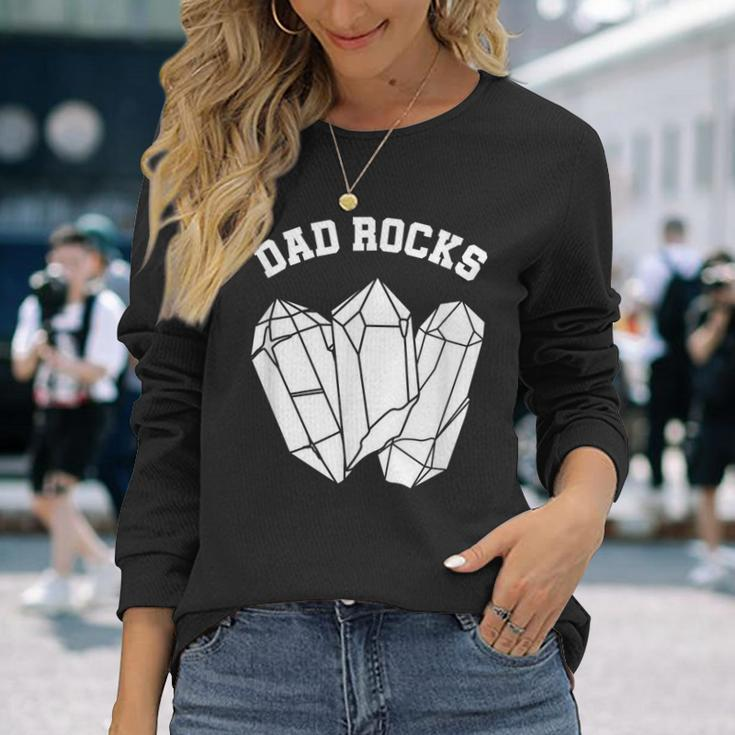 Geologist Dad Rocks Rock Collector Geology Men Women Long Sleeve T-shirt Graphic Print Unisex Gifts for Her