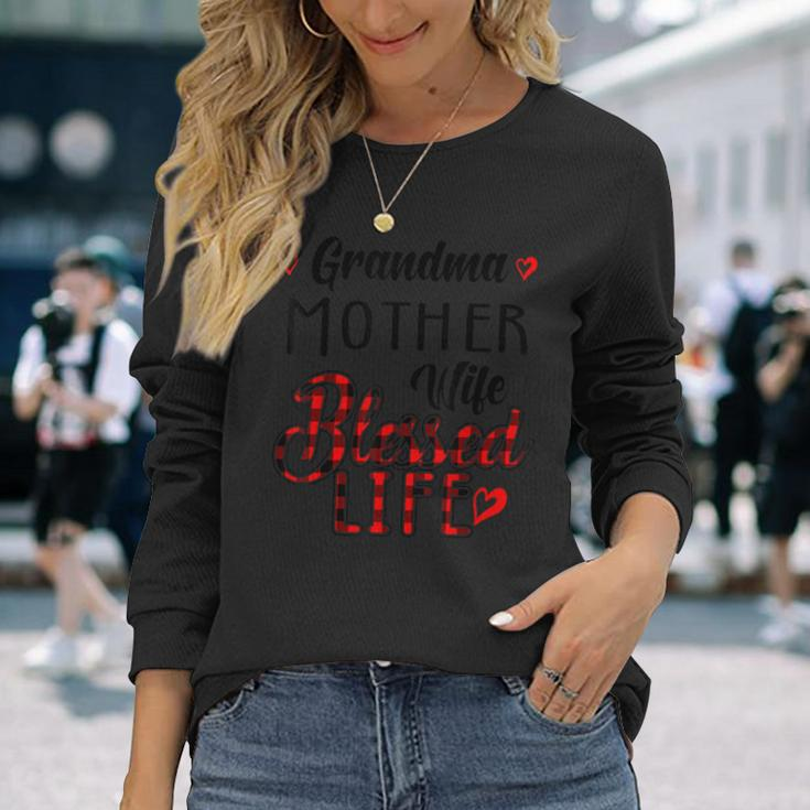 Grandma Mother Wife Blessed Life Long Sleeve T-Shirt T-Shirt Gifts for Her