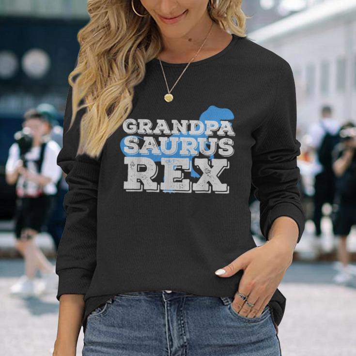 Grandpa Dinosaur Rex Fathers Day Dads Long Sleeve T-Shirt T-Shirt Gifts for Her