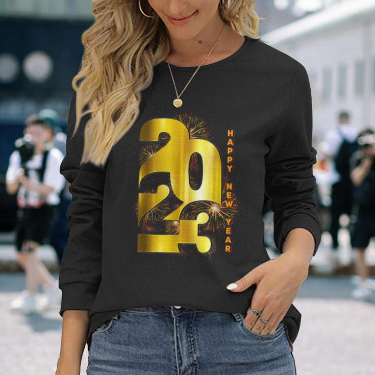 Happy New Year 2023 New Years Eve Party Supplies 2023 V2 Men Women Long Sleeve T-Shirt T-shirt Graphic Print Gifts for Her