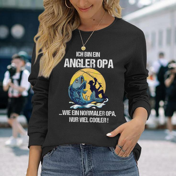 Herren Angler Angel Opa Papa Geburtstagsgeschenk Geschenkidee Langarmshirts Geschenke für Sie