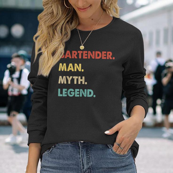 Herren Barkeeper Mann Mythos Legende Langarmshirts Geschenke für Sie