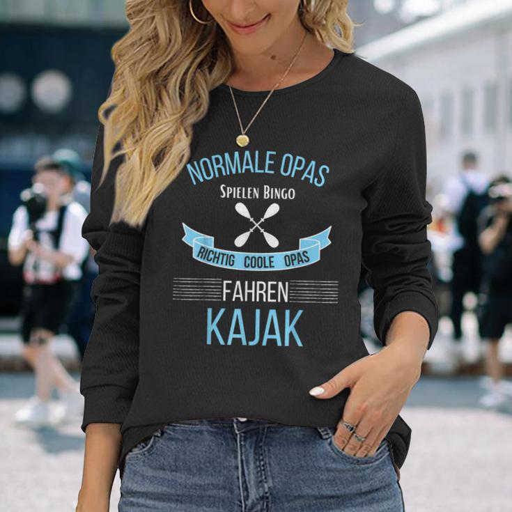 Herren Kajak Opa Paddel Wassersport Kanu Kayak Kajakfahrer Langarmshirts Geschenke für Sie