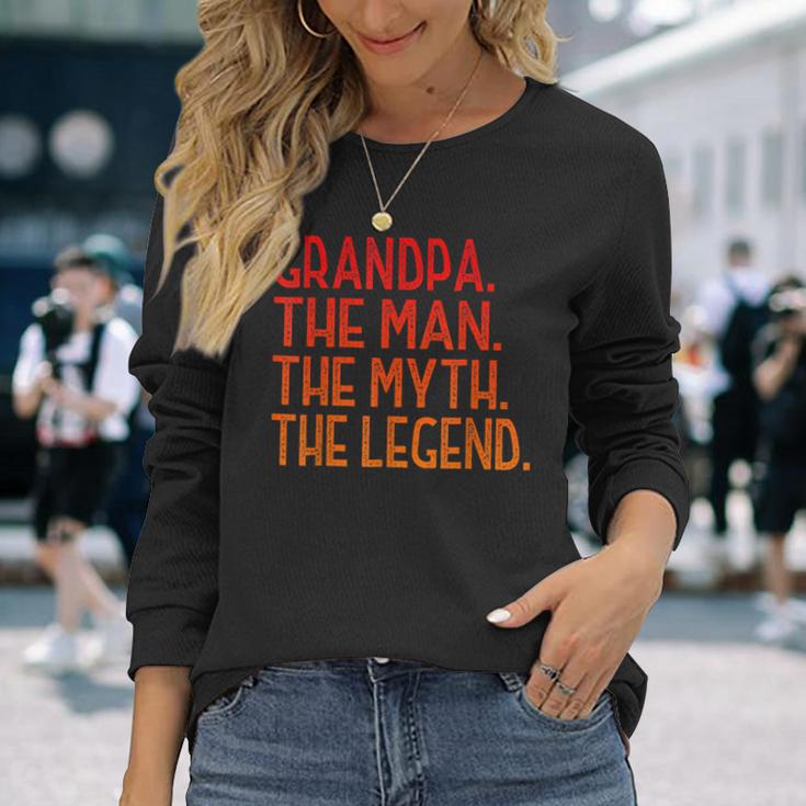 Herren Opa Der Mann Der Myth The Legend Großvater V2 Langarmshirts Geschenke für Sie