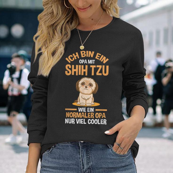 Herren Opa Großvater Shih Tzu Langarmshirts Geschenke für Sie