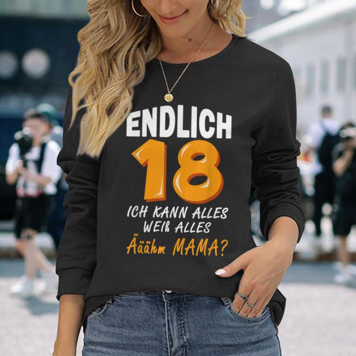 Ich Kann Alles Ich Weiß Alles Mama 18 Endlich 18 Jahre Langarmshirts Geschenke für Sie