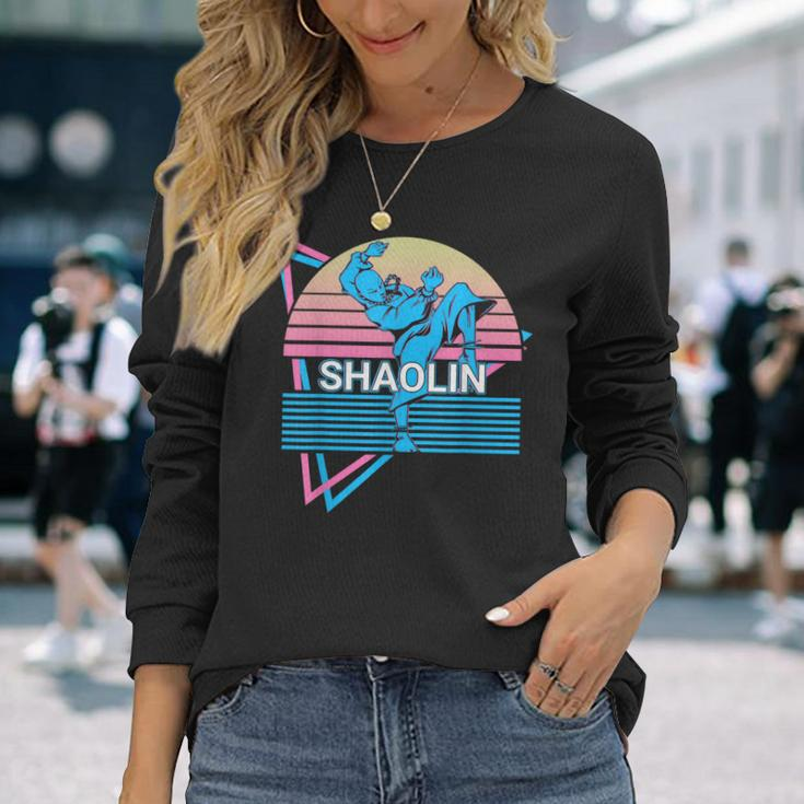 Kung Fu Retro Shaolin Long Sleeve T-Shirt T-Shirt Gifts for Her