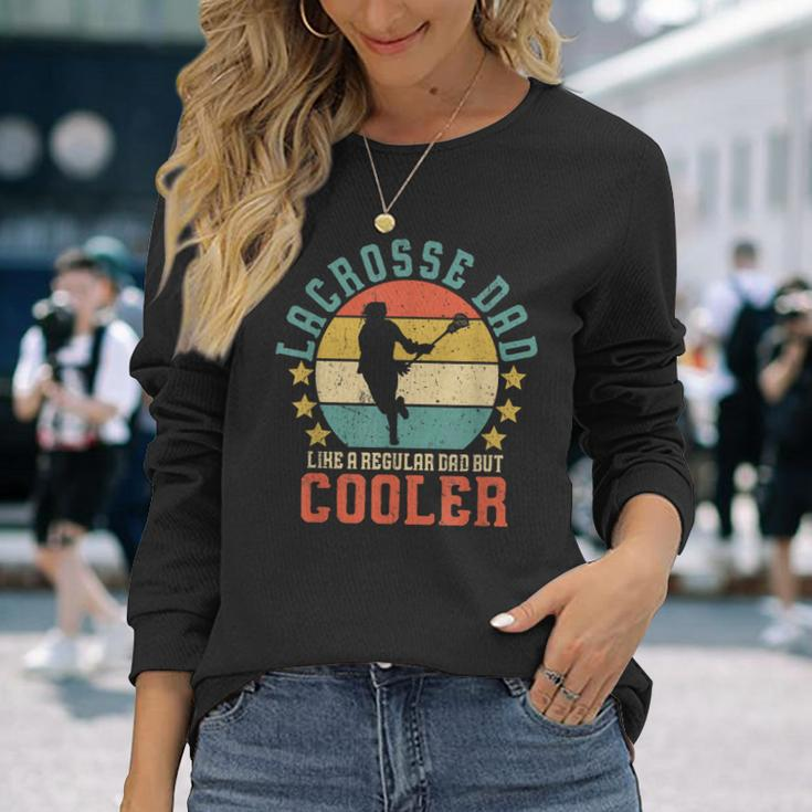 Lacrosse Dad Vintage Fathers Day For Lax Daddy Long Sleeve T-Shirt Gifts for Her