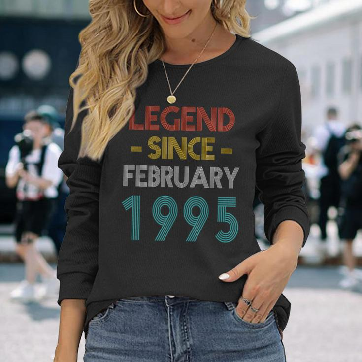 Legend Since Februar 1995 Vintage Geburtstag Langarmshirts Geschenke für Sie