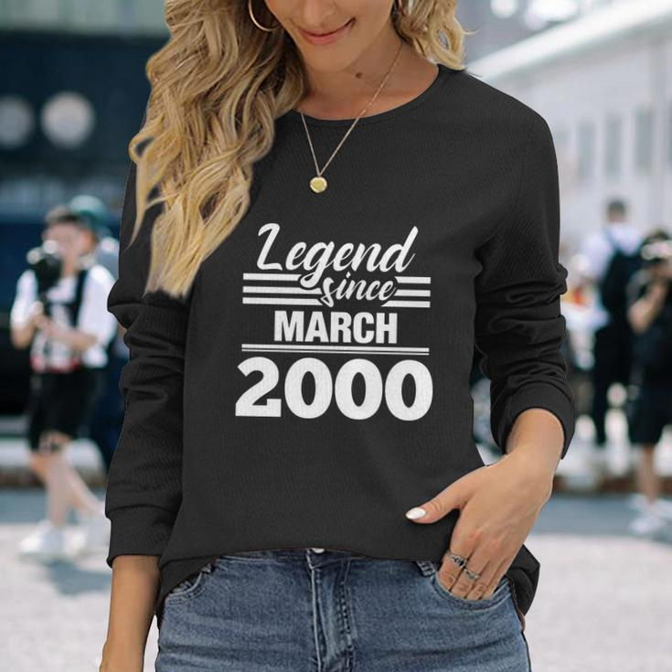 Legend Since March 2000 20 Year Old 20Th Birthday Long Sleeve T-Shirt Gifts for Her