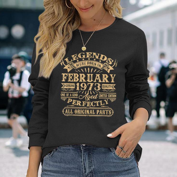 Legenden Februar 1973, 50. Geburtstag Mann Langarmshirts Geschenke für Sie