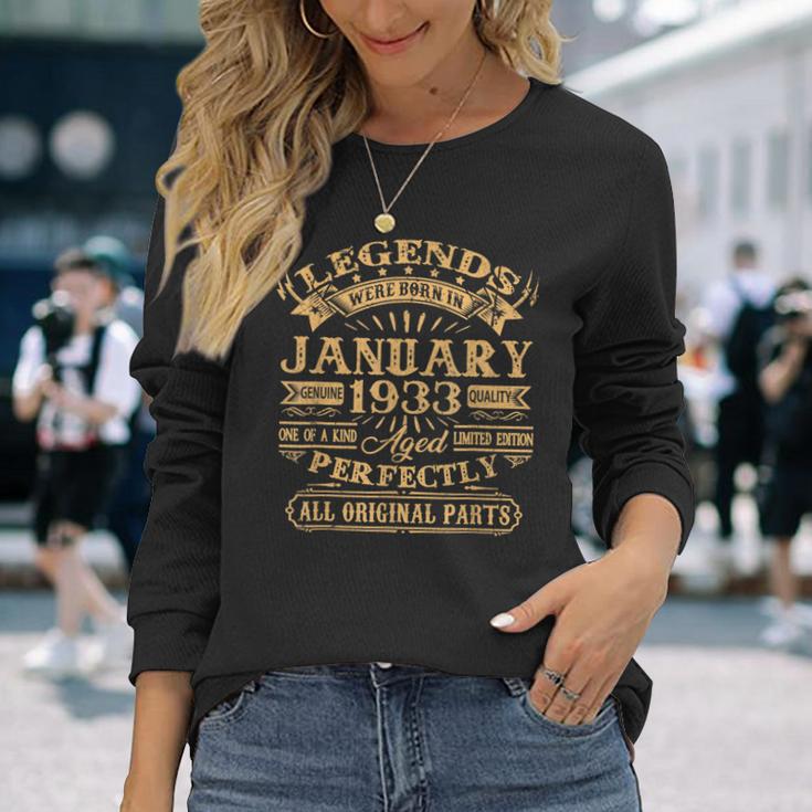 Legenden Wurden Im Januar 1933 Geschenk 90 Geburtstag Mann V4 Langarmshirts Geschenke für Sie