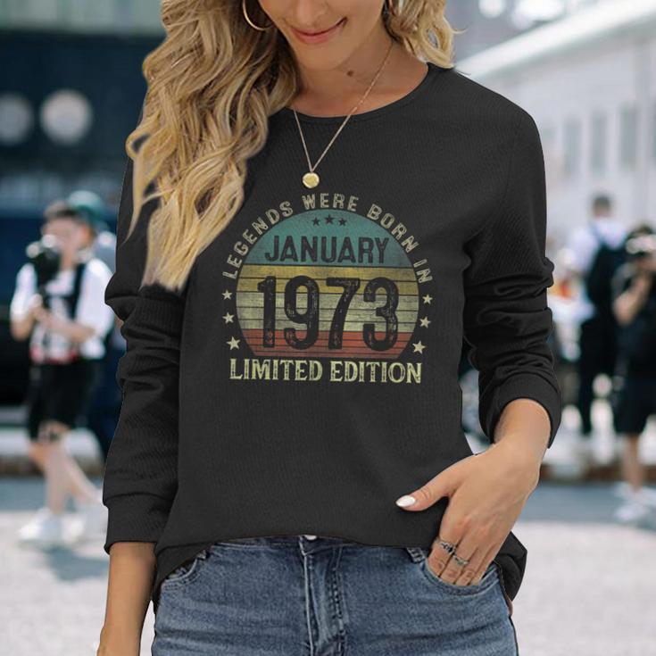 Legenden Wurden Im Januar 1973 Geschenk 50 Geburtstag Mann V6 Langarmshirts Geschenke für Sie