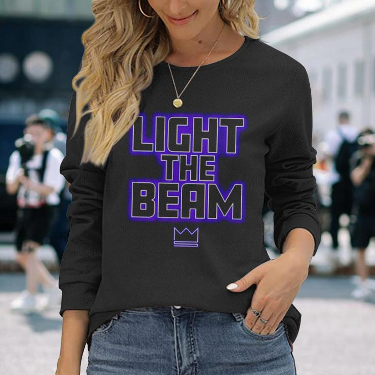 Light The Beam Sacramento Basketball Long Sleeve T-Shirt T-Shirt Gifts for Her